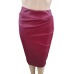 Newly Women High Waist Faux Leather Pencil Skirt Bodycon Skirt Solid Sexy OL Office Skirts