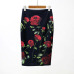 Pencil Wrap Office Skirts Women's Floral High Waist Skirts Vintage Elegant Print Midi Skirt 2018 Summer Wholesale Dropshipping