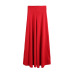 Plus Size S-5XL Solid Sexy Skirts Harajuku Elegant Black Red Long Skirt Pleated Evening Party Clud Female Fashion Office Ladies