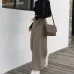 Qooth Autumn Winter Knitting Skirt High Waist OL Long Pencil Skirt Women Open Slit Knitted Casual Vintage Maxi Skirt QH1699