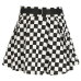 Rapwriter Fashion Black And White Plaid A-Line Skirts Women 2018 New Casual High Waist Streetwear Mini Skirt Sexy Saias falda