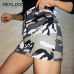 Realpopu Zipper High Waist Mini Skirt Women Camouflage Sexy Short Harajuku Printed Fashion Short Denim Skirts Femme Harajuku