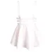 Retro Hollow Mini Skater Cute Women Suspender Clothes Straps High Waist Skirt