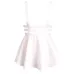 Retro Hollow Mini Skater Cute Women Suspender Clothes Straps High Waist Skirt