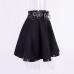 Rosetic Women Gothic Skirt Summer Sexy Women Hoop Hollow Out Skirts Sexy Women Black Iron Ring Female Mini Skirt Club Wear Goth