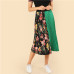 SHEIN Summer Knee-Length Mid Waist Floral Boho Women Pleated Skirt 2018 Fashion Polyester Clothing Eelastic Waist Vacation Skirt