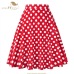 SISHION Black Skirt Women High Waist Plus Size Floral Print Polka Dot Ladies Plaid Skirts Skater 50s Swing Vintage Skirts Womens