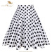 SISHION Black Skirt Women High Waist Plus Size Floral Print Polka Dot Ladies Plaid Skirts Skater 50s Swing Vintage Skirts Womens