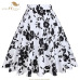 SISHION Black Skirt Women High Waist Plus Size Floral Print Polka Dot Ladies Plaid Skirts Skater 50s Swing Vintage Skirts Womens