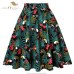 SISHION Black Skirt Women High Waist Plus Size Floral Print Polka Dot Ladies Plaid Skirts Skater 50s Swing Vintage Skirts Womens