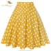 SISHION Black Skirt Women High Waist Plus Size Floral Print Polka Dot Ladies Plaid Skirts Skater 50s Swing Vintage Skirts Womens