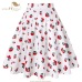 SISHION Black Skirt Women High Waist Plus Size Floral Print Polka Dot Ladies Plaid Skirts Skater 50s Swing Vintage Skirts Womens