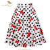 SISHION Black Skirt Women High Waist Plus Size Floral Print Polka Dot Ladies Plaid Skirts Skater 50s Swing Vintage Skirts Womens