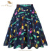 SISHION Black Skirt Women High Waist Plus Size Floral Print Polka Dot Ladies Plaid Skirts Skater 50s Swing Vintage Skirts Womens