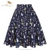 SISHION Cotton Black Skirt Womens Sexy Midi Skirt Floral Polka Dots Black Red Blue Plus Size High Waist Skater Plaid Women Skirt