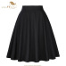 SISHION Vintage Skirts Womens VD0020 jupe femme 2019 High Waist Cotton Swing Retro Women Skirt Black Plaid faldas Summer Skirt