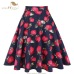 SISHION Vintage Skirts Womens VD0020 jupe femme 2019 High Waist Cotton Swing Retro Women Skirt Black Plaid faldas Summer Skirt