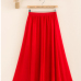 SK71 Long Skirt Elegant Style Women Pastel Jupe Pleated Chiffon Maxi Skirts Floor-Length Saia Vintage Saias Womens Solid Faldas