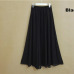 SK71 Long Skirt Elegant Style Women Pastel Jupe Pleated Chiffon Maxi Skirts Floor-Length Saia Vintage Saias Womens Solid Faldas