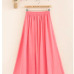 SK71 Long Skirt Elegant Style Women Pastel Jupe Pleated Chiffon Maxi Skirts Floor-Length Saia Vintage Saias Womens Solid Faldas