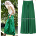 SK71 Long Skirt Elegant Style Women Pastel Jupe Pleated Chiffon Maxi Skirts Floor-Length Saia Vintage Saias Womens Solid Faldas