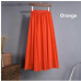 SK71 Long Skirt Elegant Style Women Pastel Jupe Pleated Chiffon Maxi Skirts Floor-Length Saia Vintage Saias Womens Solid Faldas