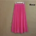 SK71 Long Skirt Elegant Style Women Pastel Jupe Pleated Chiffon Maxi Skirts Floor-Length Saia Vintage Saias Womens Solid Faldas