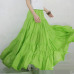 SexeMara 2019 Korean Beach Mid Umbrella Long Skirts Summer Femininas Candy Color Maxi Chiffon Skirt Elastic Waist Pleated Skirts