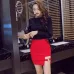 Sexy Ladies Asymmetrical Skirt High Waist Hollow Out Dance Clubwear Short Mini Bodycon Skirts Black Red New Fashion 200-873