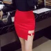 Sexy Ladies Asymmetrical Skirt High Waist Hollow Out Dance Clubwear Short Mini Bodycon Skirts Black Red New Fashion 200-873