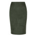 Sexy Multi Color Suede Midi Pencil Skirt Women 2018 Fashion Elastic High Waist Office Lady Bodycon Skirts Saias