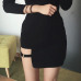 Sexy Spy Women's Skirts Mini Asymmetrical Saias Black High waist Female Jupe 2017 Design Faldas Female Personality Party Skirt