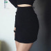 Sexy Spy Women's Skirts Mini Asymmetrical Saias Black High waist Female Jupe 2017 Design Faldas Female Personality Party Skirt