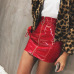 Sexy Women Fashion High Waist Zip Faux Leather Short Pencil Bodycon Mini Skirt 2018 New Solid White Skirt