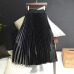 Sherhure 2018 Spring Women Long Skirts Fashion Brand A-Line Women Pleated Skirts High Waist Women Midi Skirt Faldas Mujer Saias