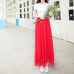 Sherhure 2019 Summer Women Maxi Skirt Two Layer Boho High Wasit Women Long Chiffon Skirt Saias Floor Length Women White Skirt