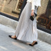 Sherhure 2019 Summer Women Skirt Vintage Long Skirt Saias High Waist Women Maxi Skirt Saia Longa Falda Pleated Skirt Jupe