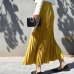 Sherhure 2019 Summer Women Skirt Vintage Long Skirt Saias High Waist Women Maxi Skirt Saia Longa Falda Pleated Skirt Jupe