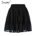 Simplee Casual polka dot mini women skirt High waist A line korean tassel pink summer skirt Sexy ruffle beach female skirts 2019