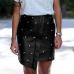 Simplee PU leather short skirt women fashion 2018 Bodycon black sexy mini skirt Rivet streetwear high waist bodycon pencil skirt