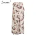 Simplee Ruffle wrap boho maxi skirt women Asymmetric sash high waist skirt long Casual floral print beach summer skirt female