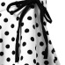 Sisjuly women short skirt vintage white polka dots skirts sexy chic summer asymmetric bowknot female vintage skirts girl bottom