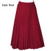 Skirts Women Spring Autumn Summer Style Women's High Waist Pleated Fashion Solid Girl Half Length Skirt Breathble Ankle Length