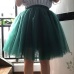 Skirts Womens 7 Layers Midi Tulle Skirt Fashion Tutu Skirts Women Ball Gown Party Petticoat 2018 Lolita Faldas Saia