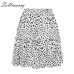 Sollinarry Red Ruffles Leopard Summer Skirts Women NEW Sexy Boho Mini Skirts Retro Casual A Line High Waist Girls Short Skirts