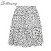 Sollinarry Red Ruffles Leopard Summer Skirts Women NEW Sexy Boho Mini Skirts Retro Casual A Line High Waist Girls Short Skirts