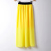 Spring Summer Autumn Fashion Pleated Maxi Skirt Amazing Chiffon Long Skirt Women High Quality High Waist