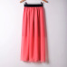 Spring Summer Autumn Fashion Pleated Maxi Skirt Amazing Chiffon Long Skirt Women High Quality High Waist