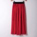 Spring Summer Autumn Fashion Pleated Maxi Skirt Amazing Chiffon Long Skirt Women High Quality High Waist