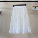 Spring Summer Women  Skirt  Sexy Lace Mesh Hollow Out   Slim  Bodycon Tight  Pencil Elegant Transparent  Black White Skirt D006